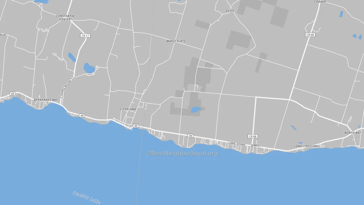 Transit Grade map of 13042, NY