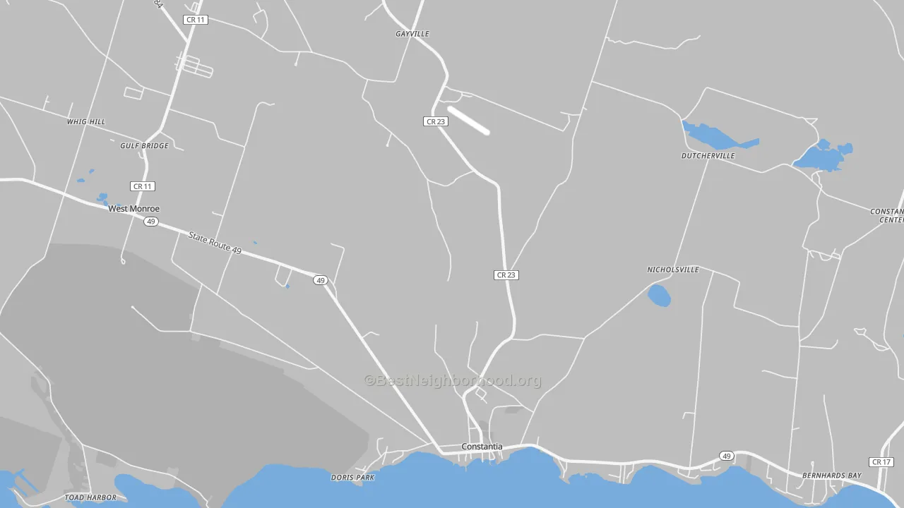 Transit Grade map of 13044, NY