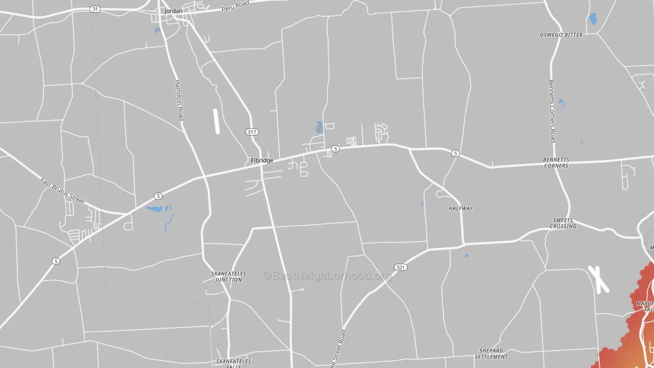 Transit Grade map of 13060, NY