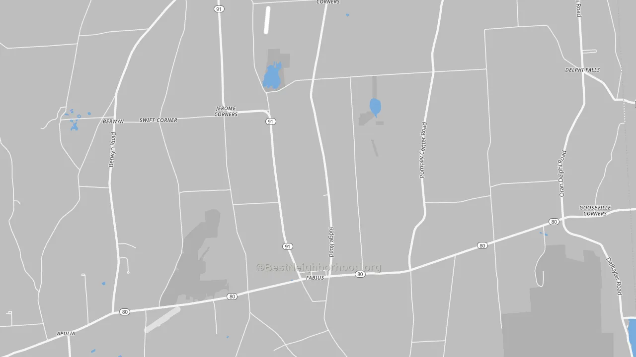 Transit Grade map of 13063, NY
