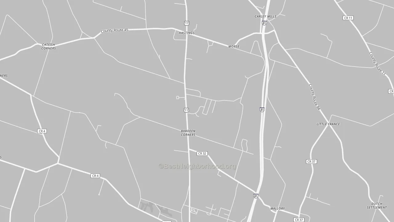 Transit Grade map of 13076, NY