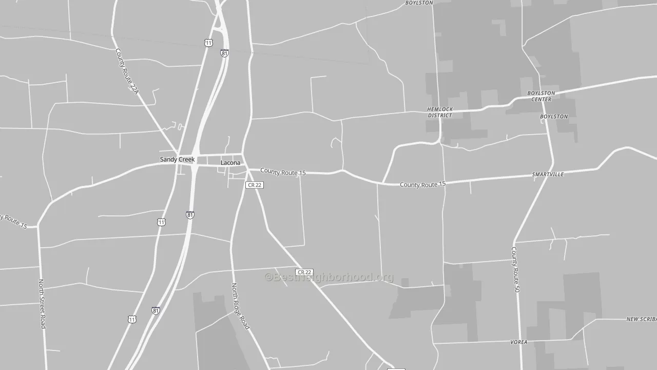 Transit Grade map of 13083, NY