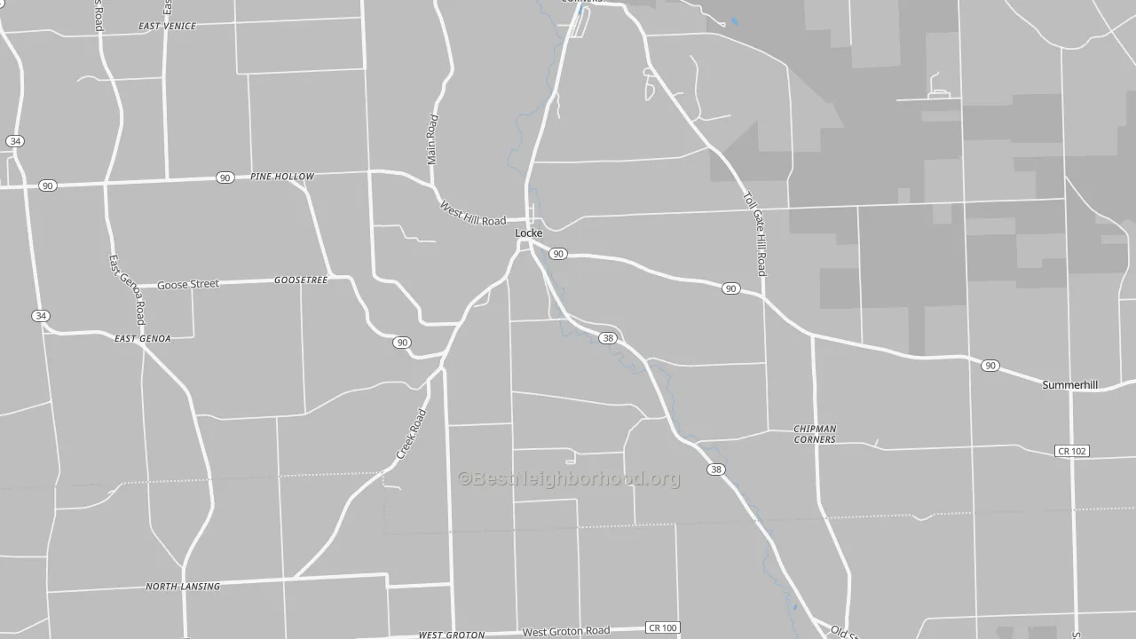 Transit Grade map of 13092, NY