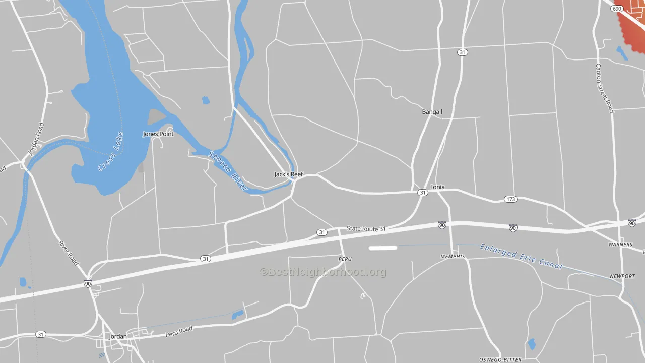 Transit Grade map of 13112, NY