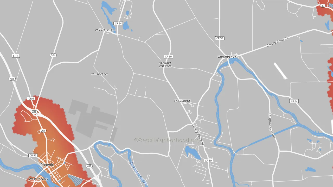 Transit Grade map of 13132, NY