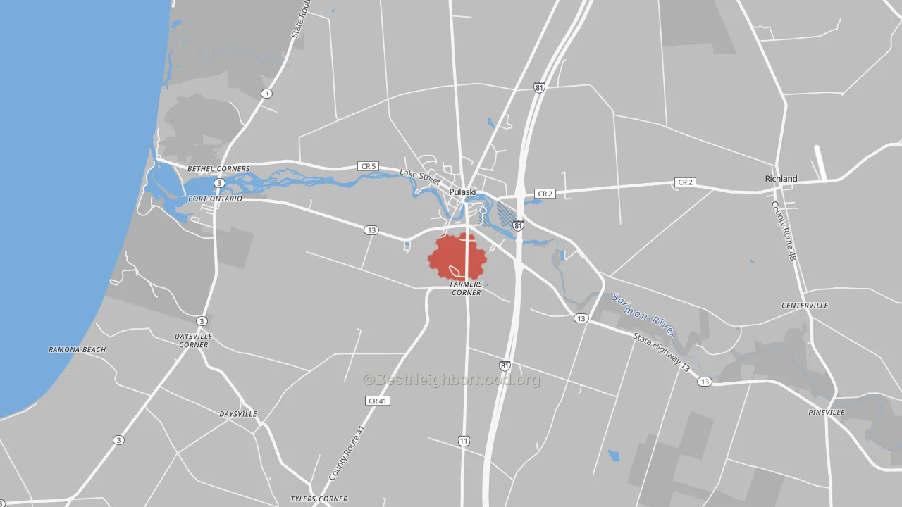 Transit Grade map of 13142, NY