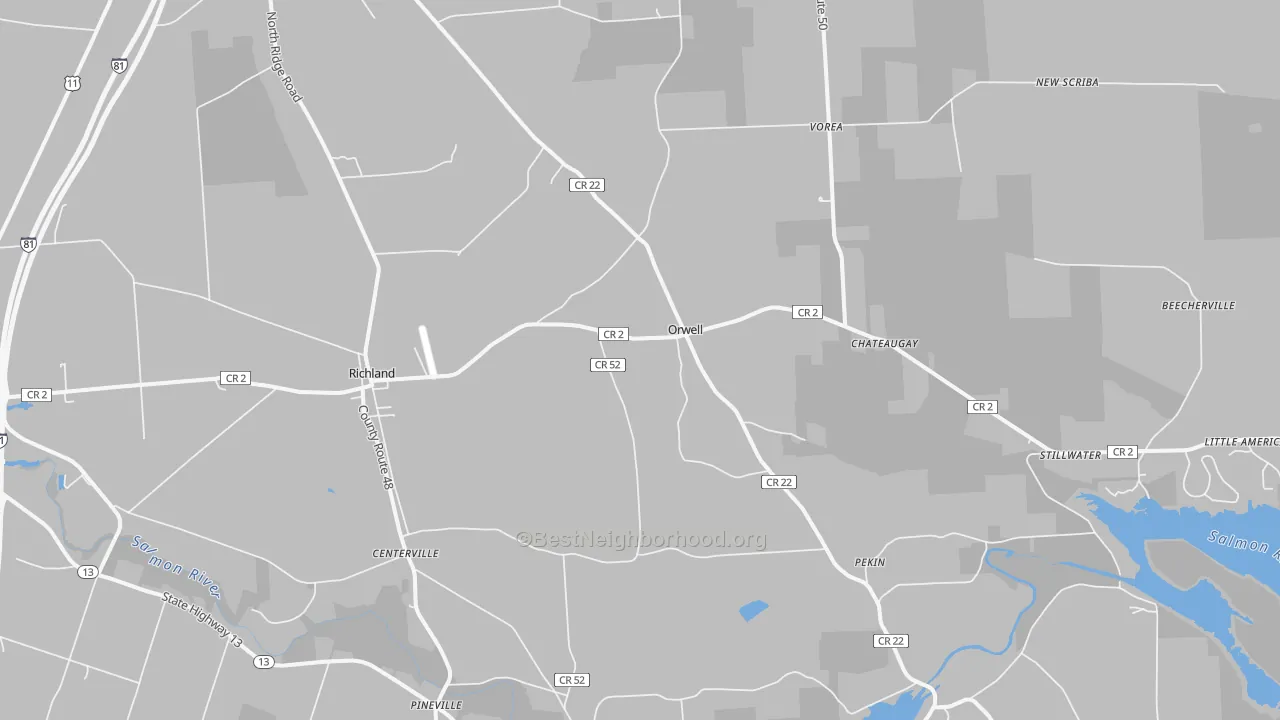 Transit Grade map of 13144, NY