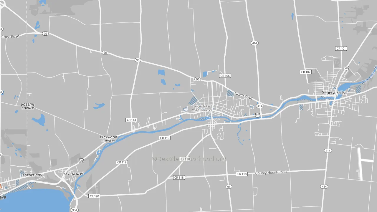 Transit Grade map of 13165, NY