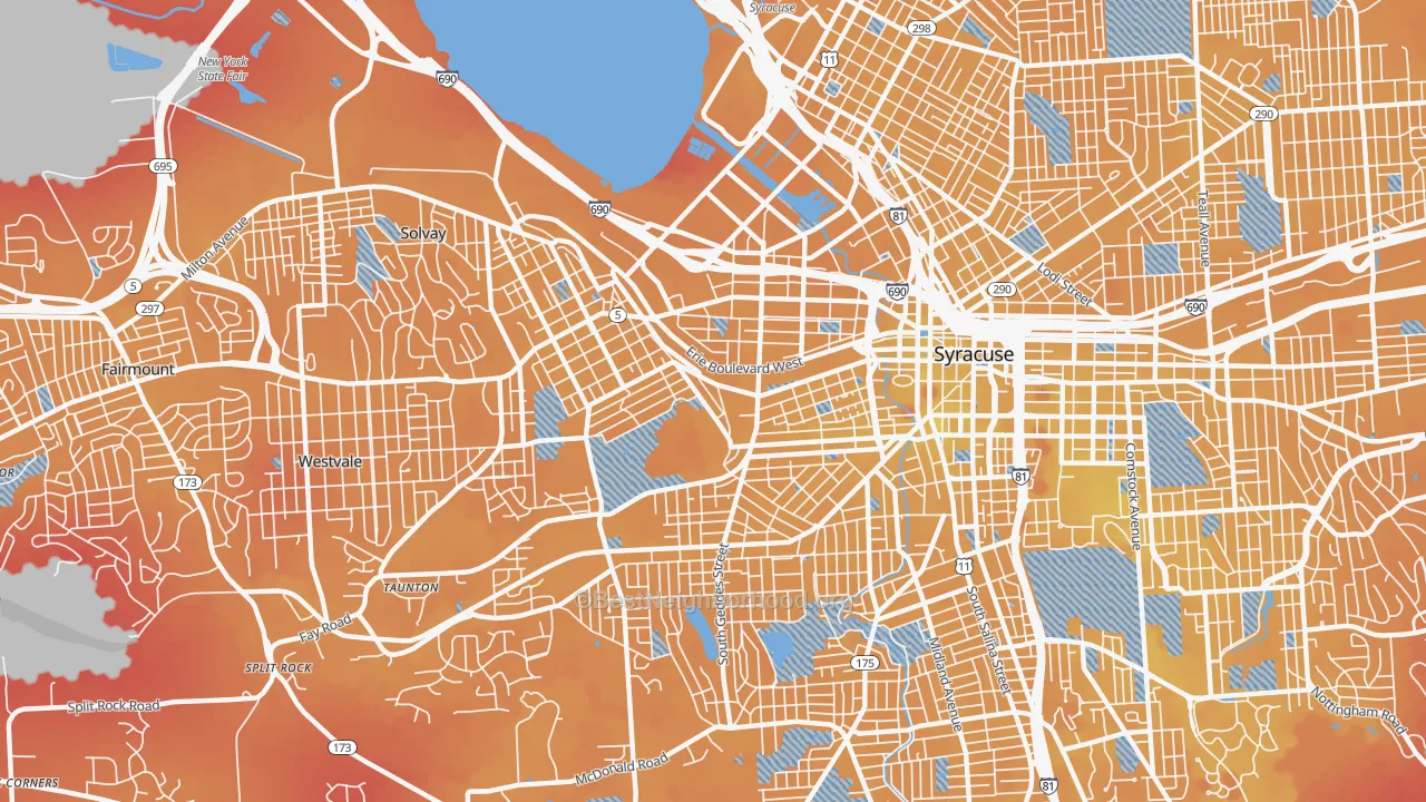 Transit Grade map of 13204, NY