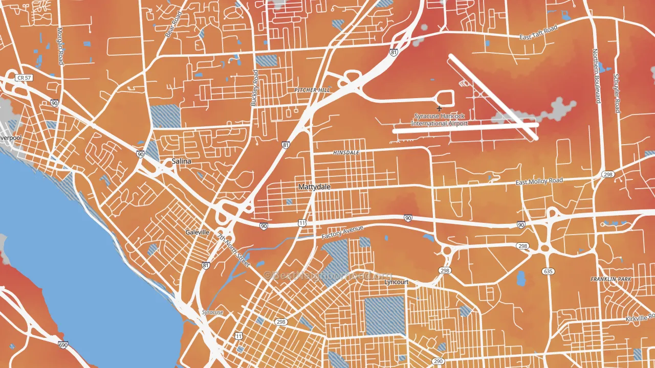 Transit Grade map of 13211, NY