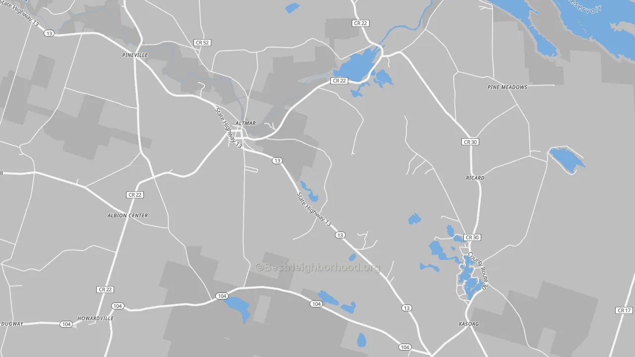 Transit Grade map of 13302, NY