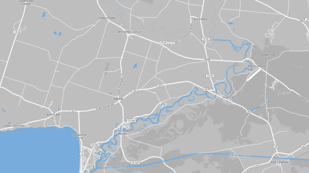 Transit Grade map of 13308, NY