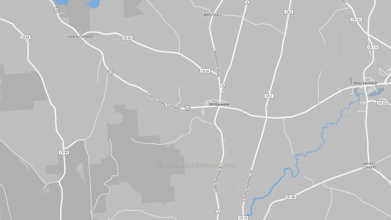 Transit Grade map of 13313, NY