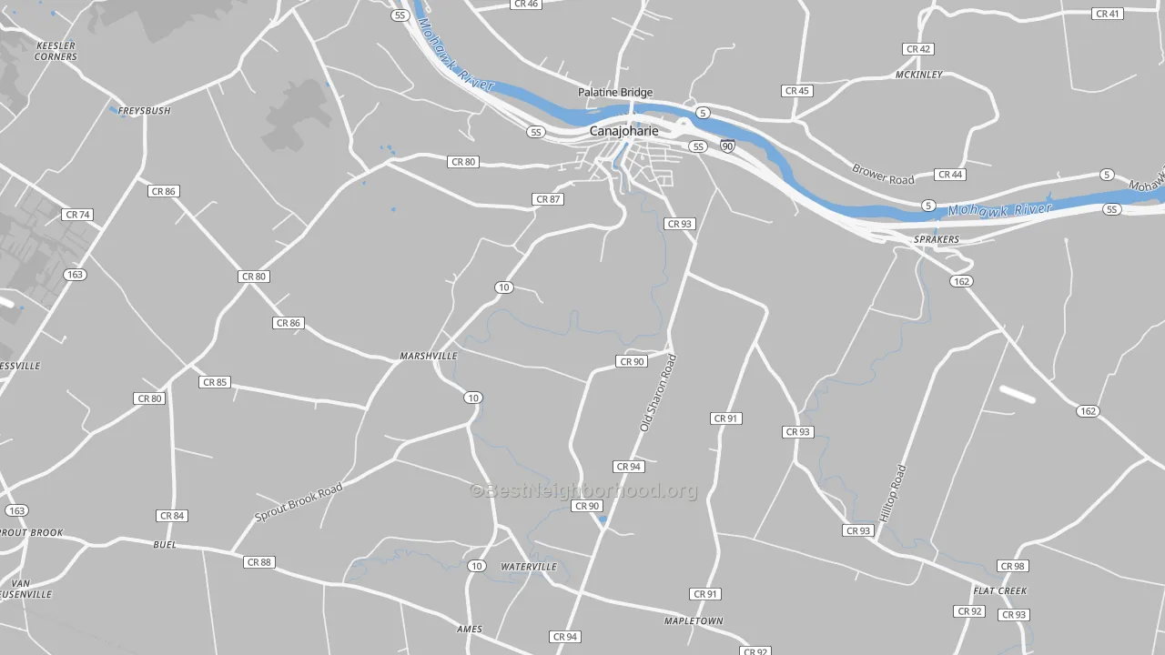 Transit Grade map of 13317, NY
