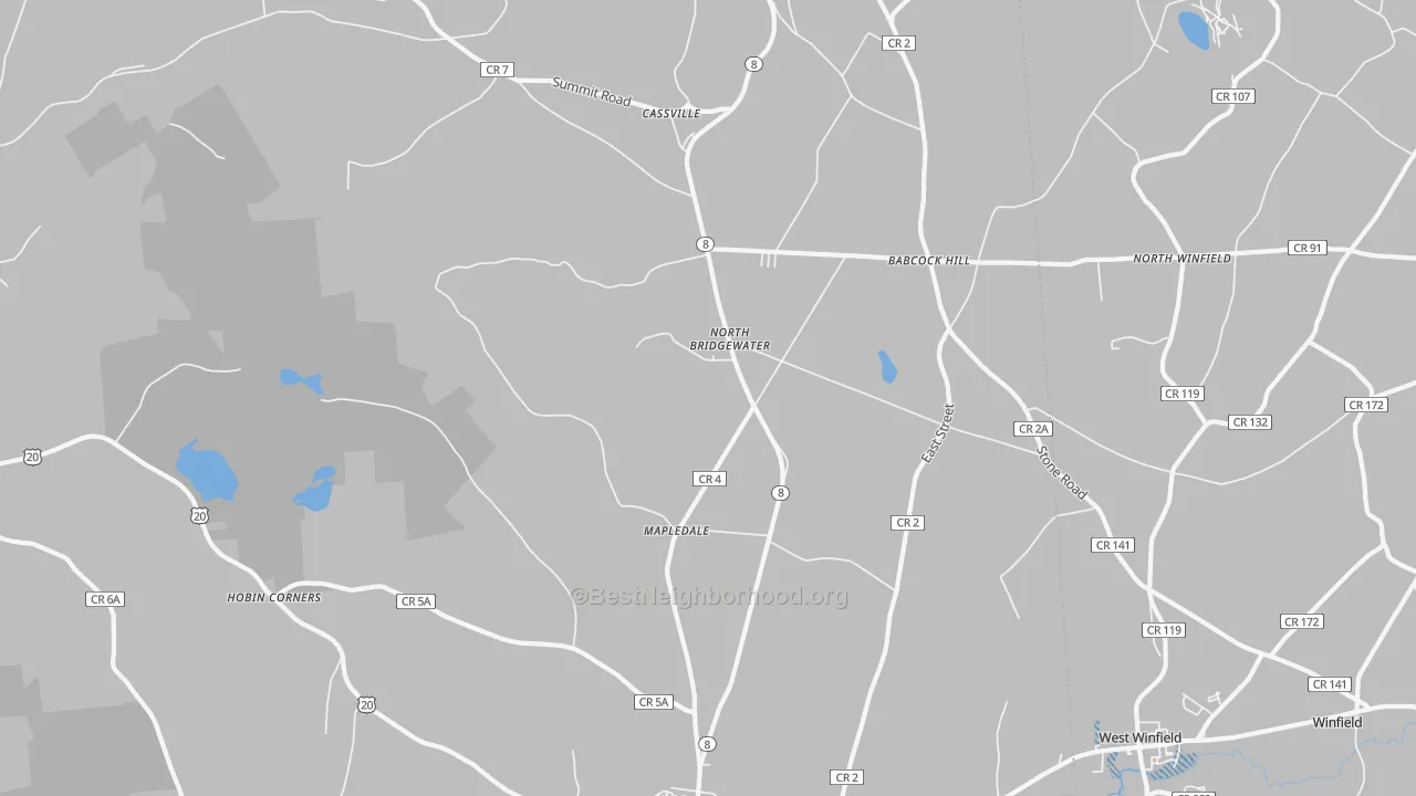 Transit Grade map of 13318, NY