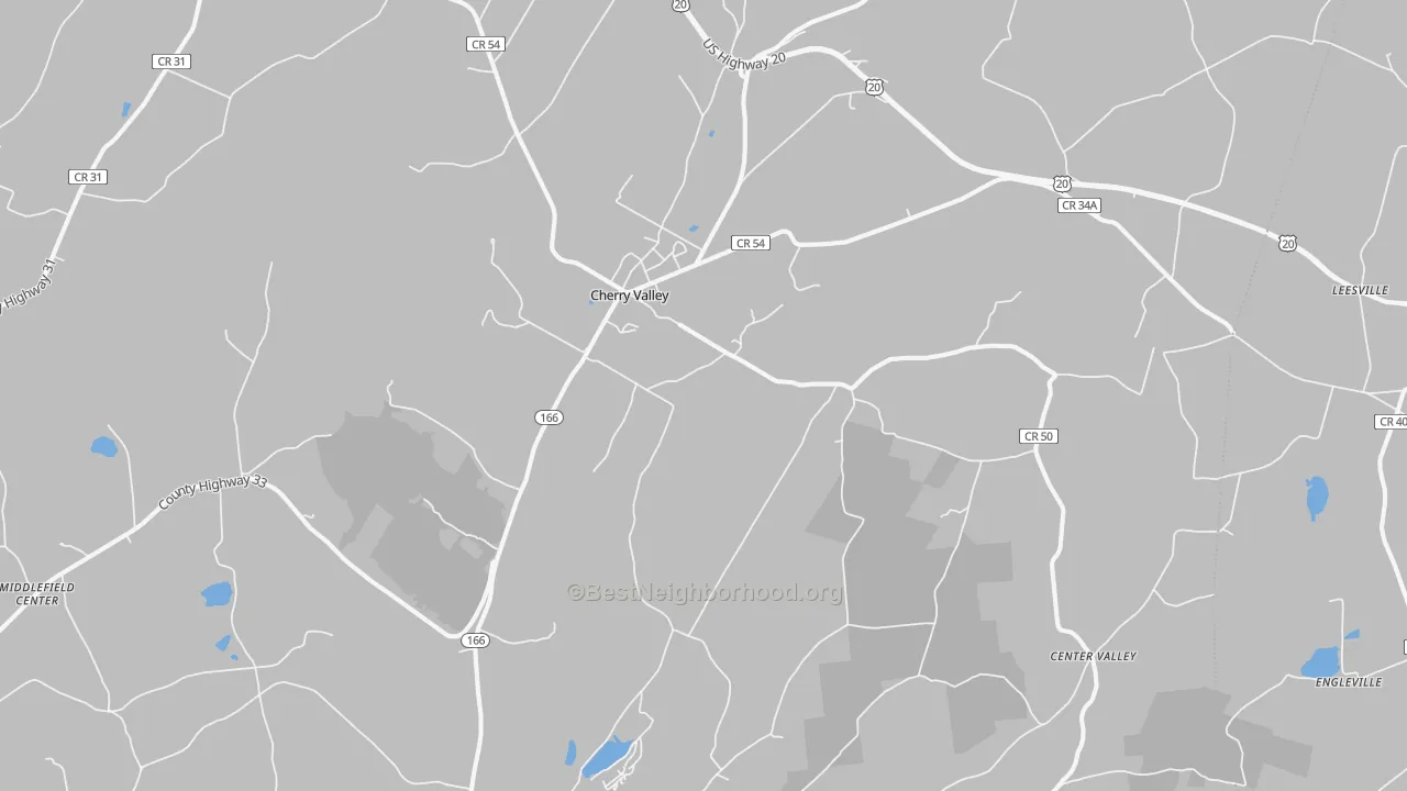 Transit Grade map of 13320, NY