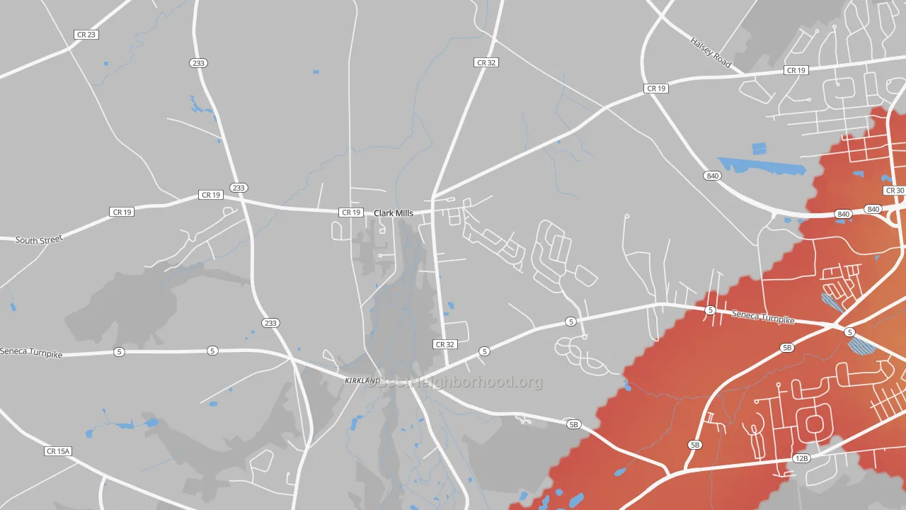 Transit Grade map of 13321, NY