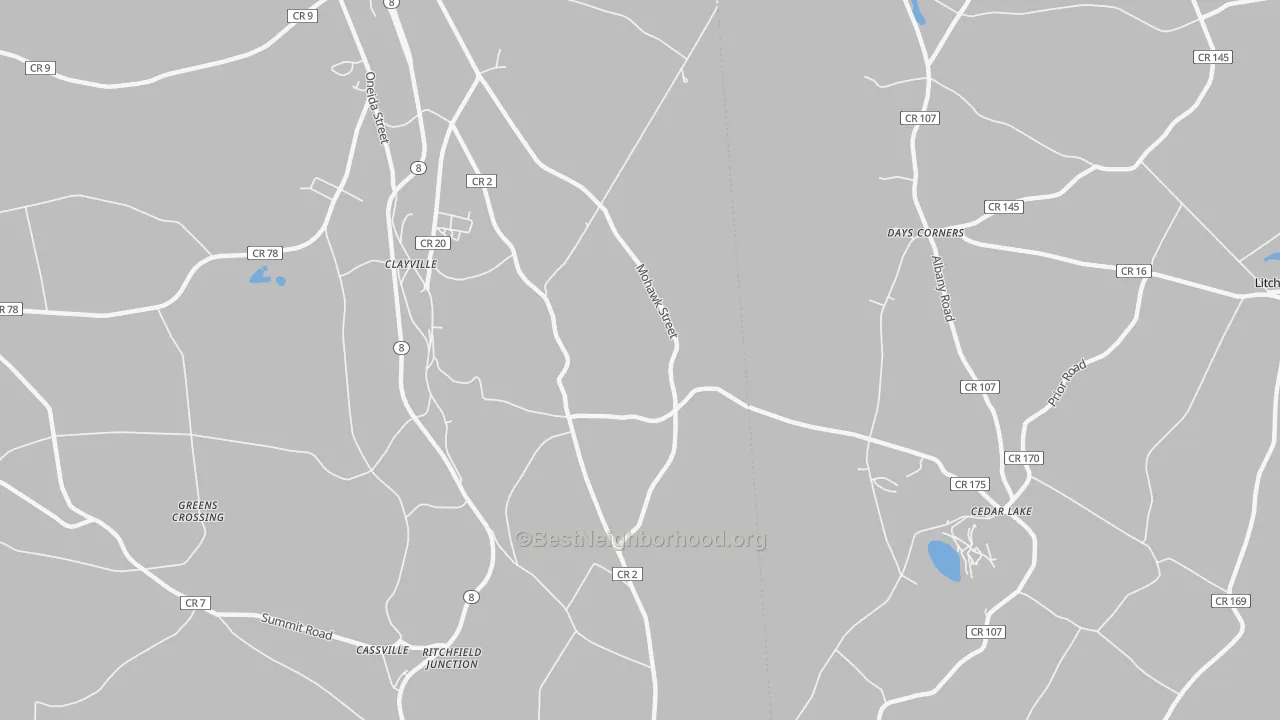 Transit Grade map of 13322, NY