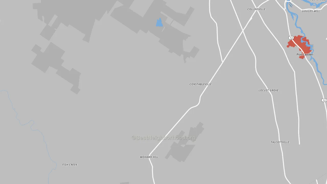 Transit Grade map of 13325, NY