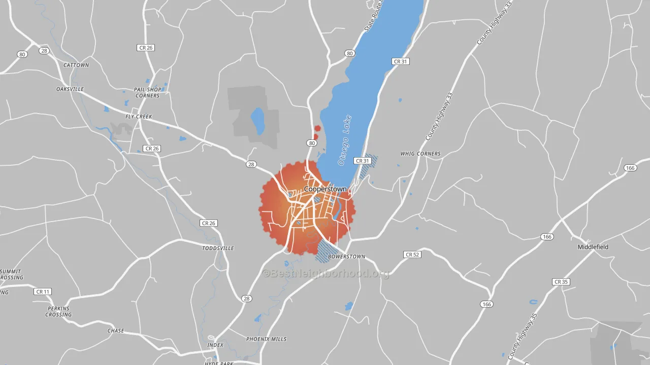 Transit Grade map of 13326, NY