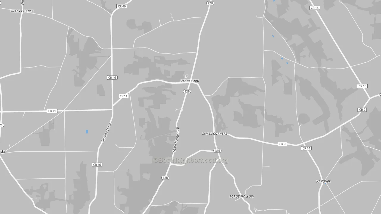 Transit Grade map of 13328, NY