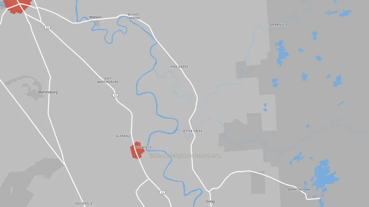 Transit Grade map of 13343, NY