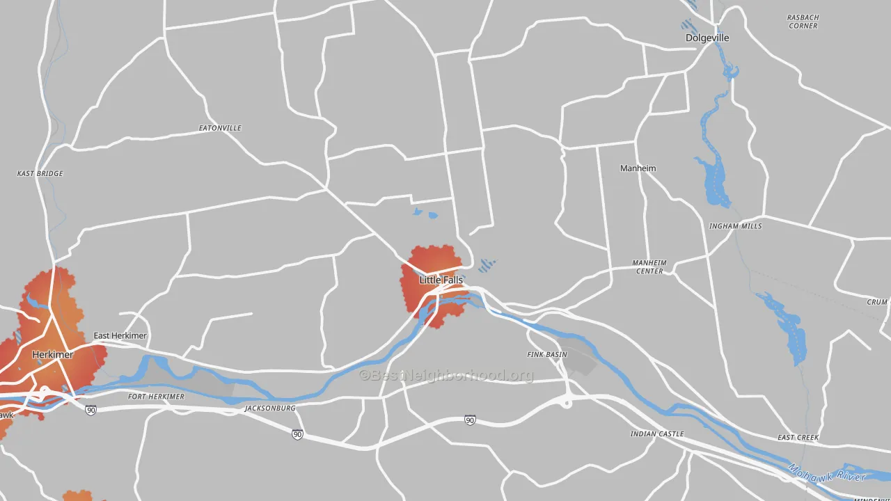 Transit Grade map of 13365, NY