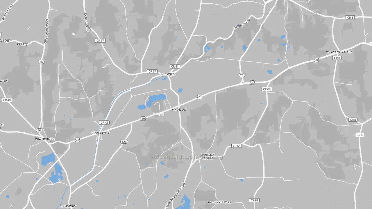 Transit Grade map of 13402, NY