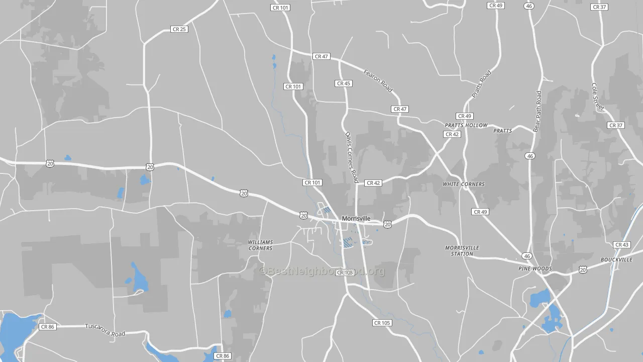 Transit Grade map of 13408, NY