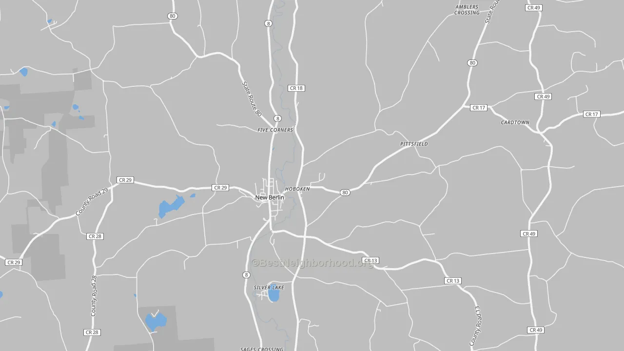 Transit Grade map of 13411, NY