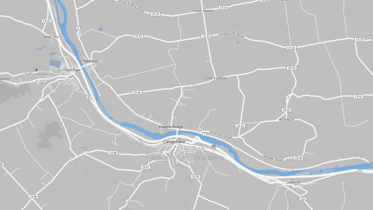 Transit Grade map of 13428, NY