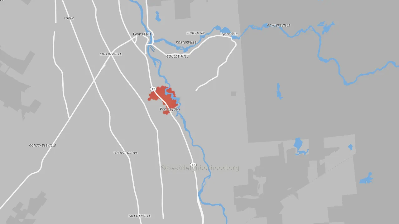 Transit Grade map of 13433, NY