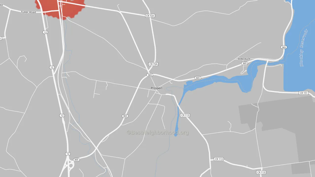 Transit Grade map of 13435, NY