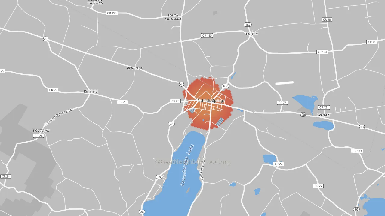 Transit Grade map of 13439, NY