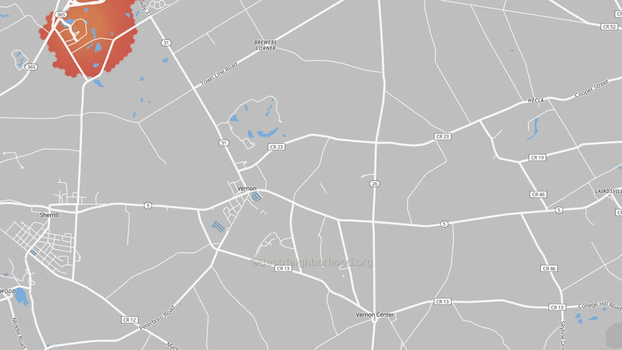 Transit Grade map of 13476, NY