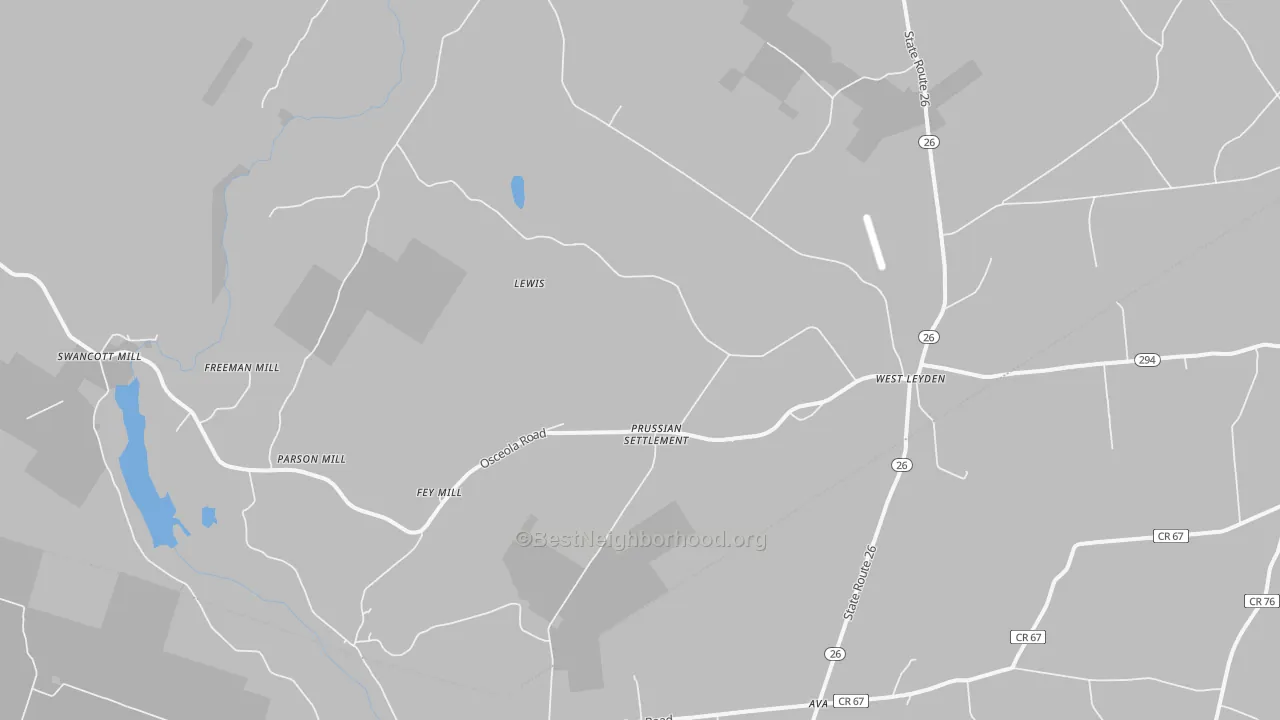 Transit Grade map of 13489, NY