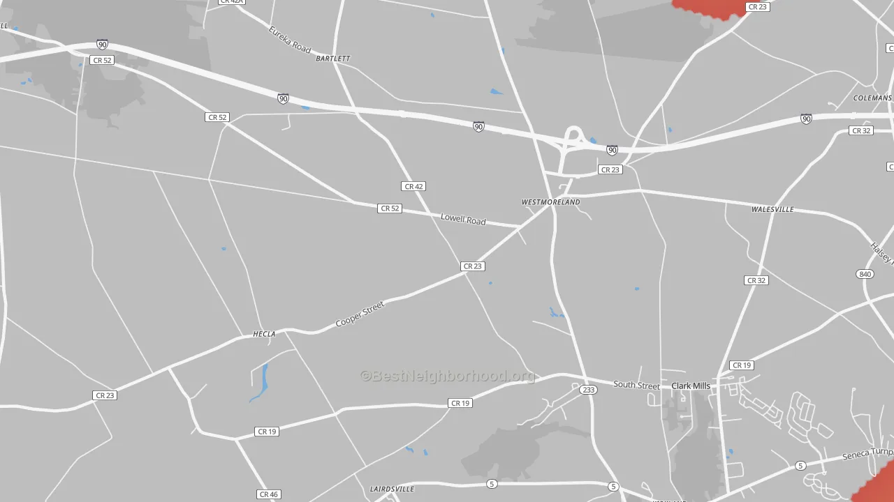 Transit Grade map of 13490, NY