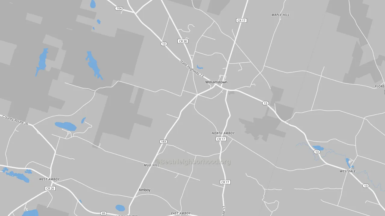 Transit Grade map of 13493, NY