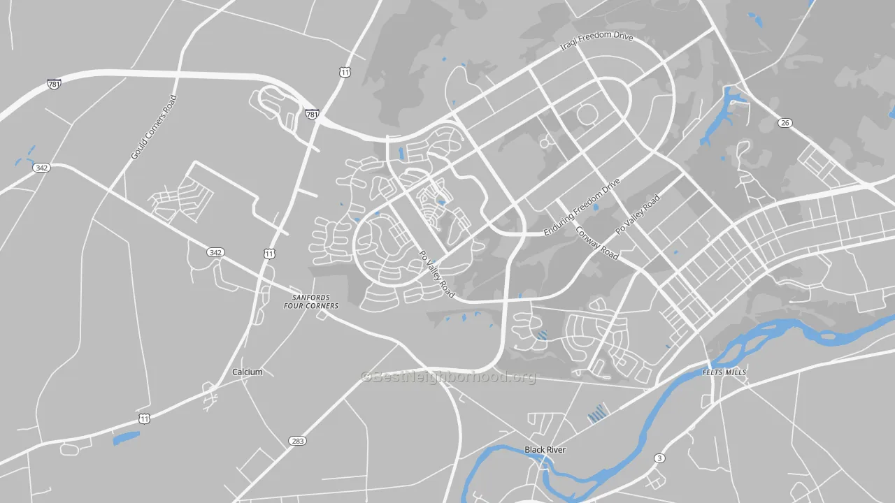 Transit Grade map of 13603, NY