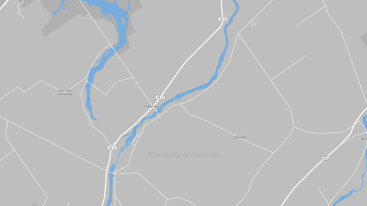 Transit Grade map of 13621, NY