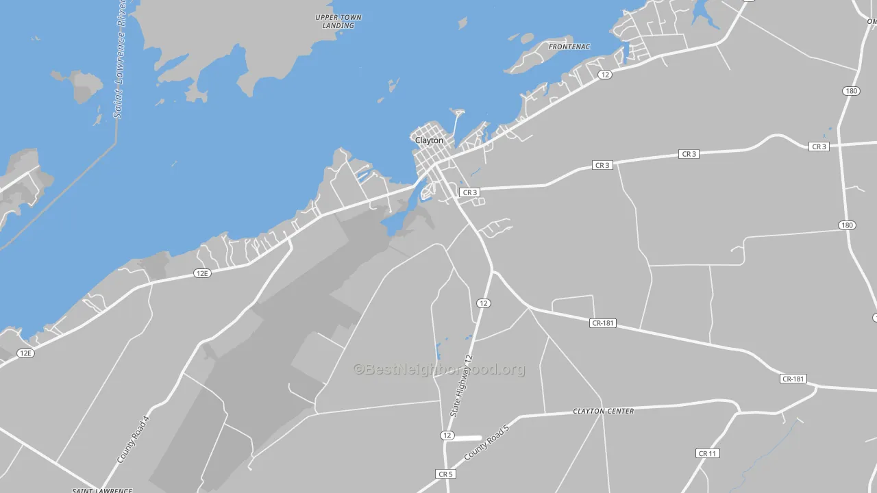 Transit Grade map of 13624, NY