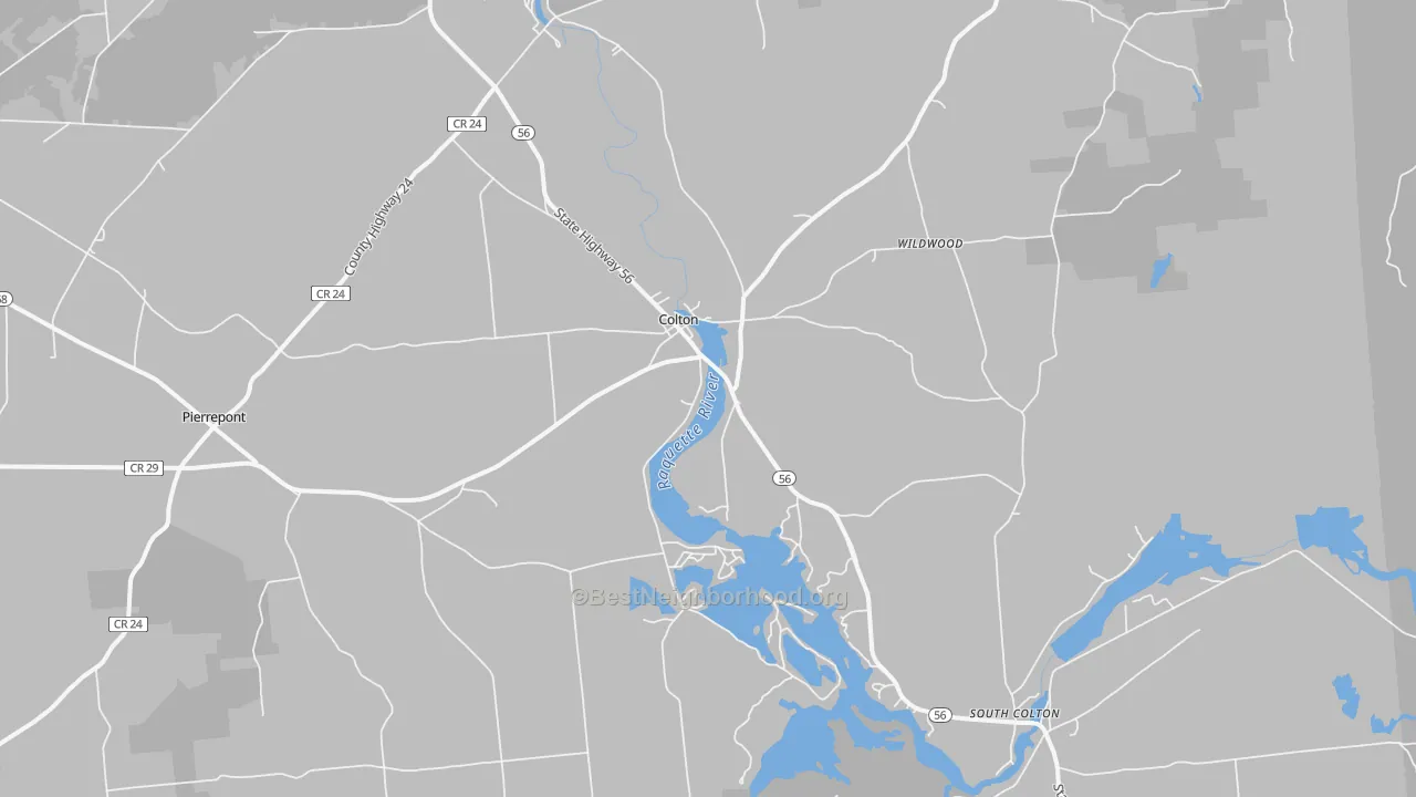 Transit Grade map of 13625, NY