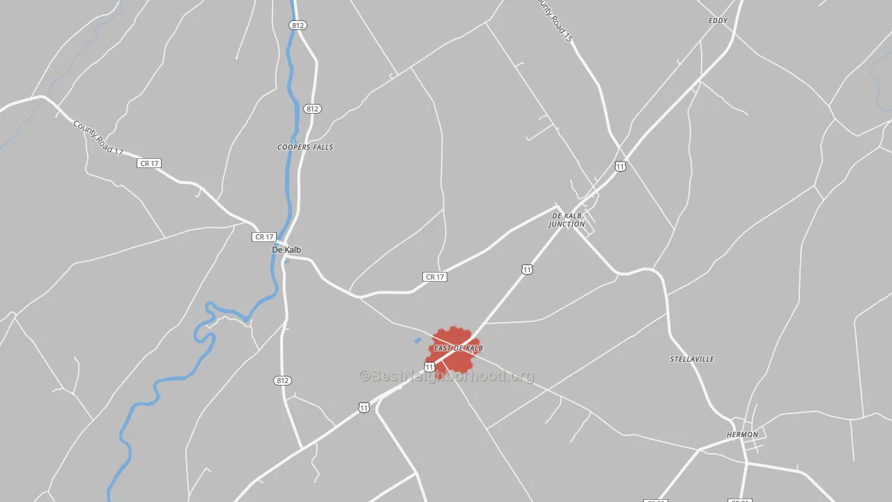 Transit Grade map of 13630, NY