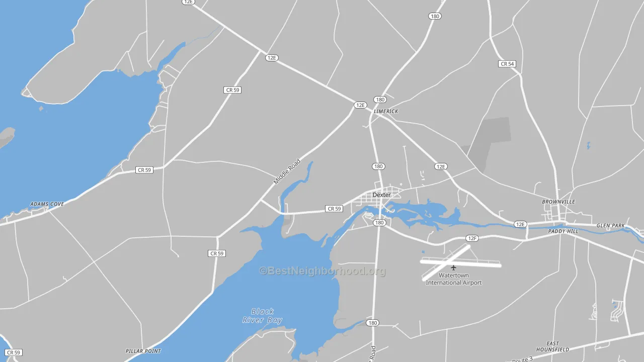 Transit Grade map of 13634, NY
