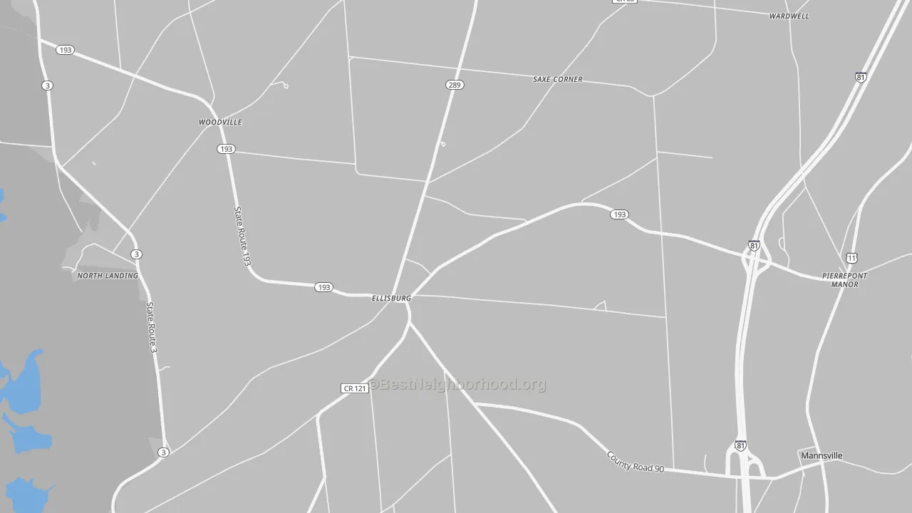 Transit Grade map of 13636, NY