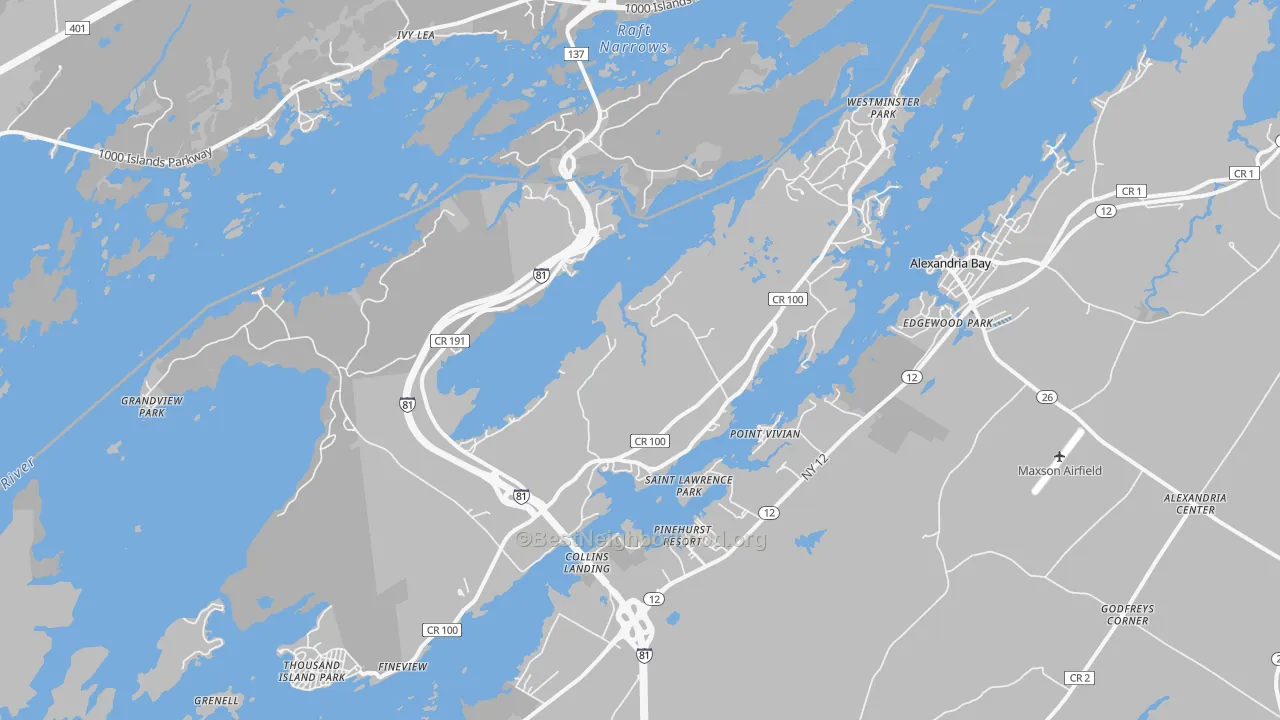 Transit Grade map of 13640, NY