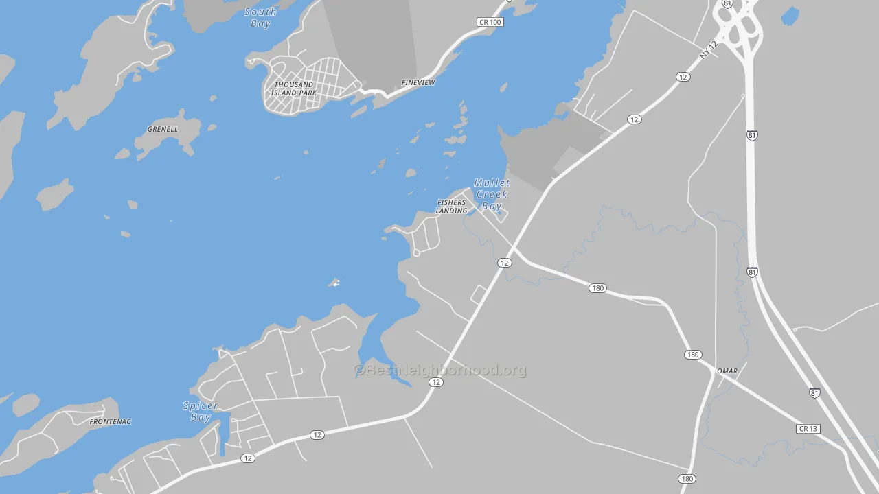 Transit Grade map of 13641, NY