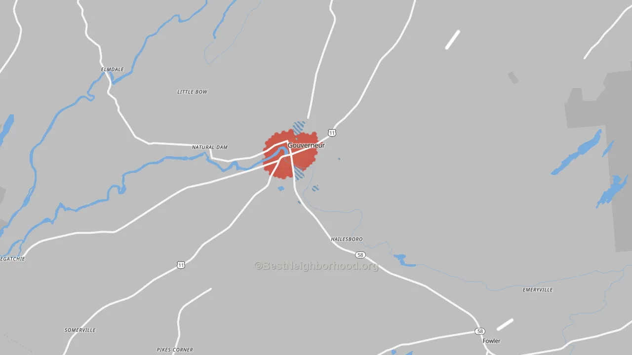 Transit Grade map of 13642, NY