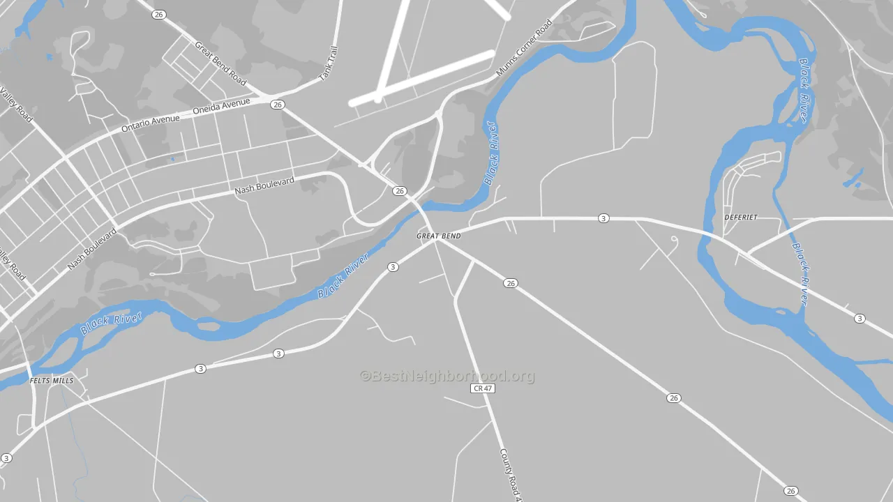 Transit Grade map of 13643, NY