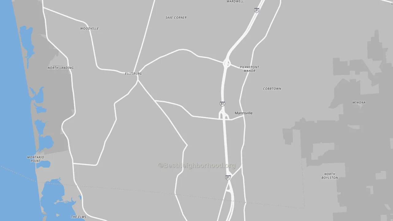 Transit Grade map of 13661, NY
